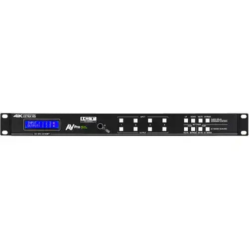 AVPro Edge 18Gbps HDMI 4x4 Matrix w/ Dual Audio Deembedding/Matrix with built in scalers and audio delay (Full HDR, 4K60 4:4:4) Video Transmitters AVPro Edge