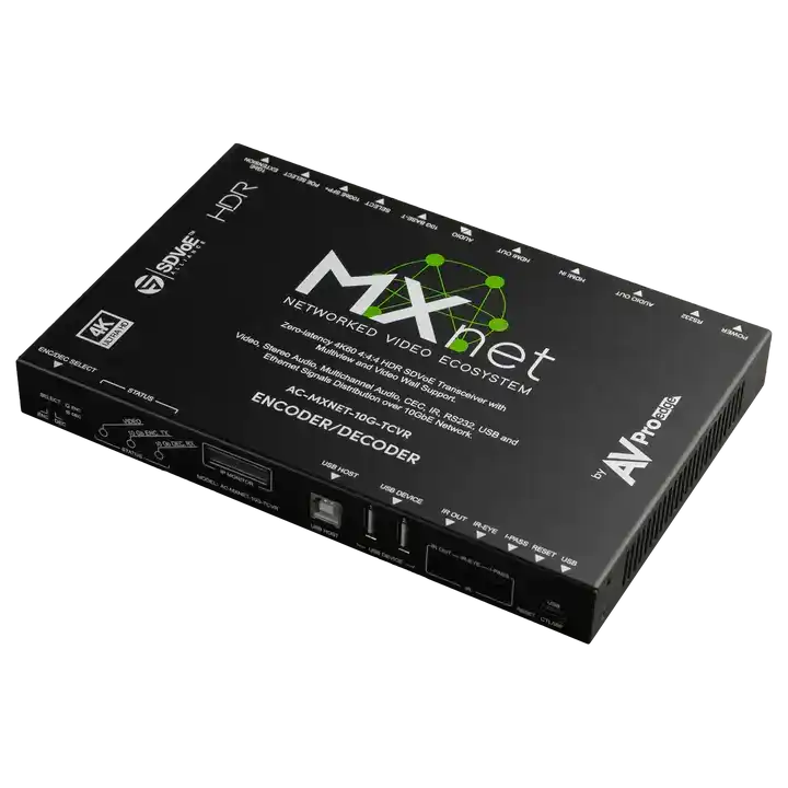 AVPro Edge 10G SDVOE 4K HDMI AV-over-IP PoE Transceiver (Encoder/Decoder) with the ICRON USB Video Transmitters AVPro Edge