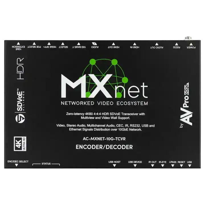 AVPro Edge 10G SDVOE 4K HDMI AV-over-IP PoE Transceiver w/ downmixing (Encoder/Decoder) Video Transmitters AVPro Edge