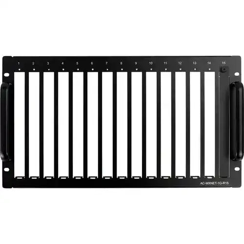 AVPro Edge MXnet 1G rack mount solution, able to hold 15 products, takes up 6U in the rack--includes (2) blanks Video Transmitters AVPro Edge