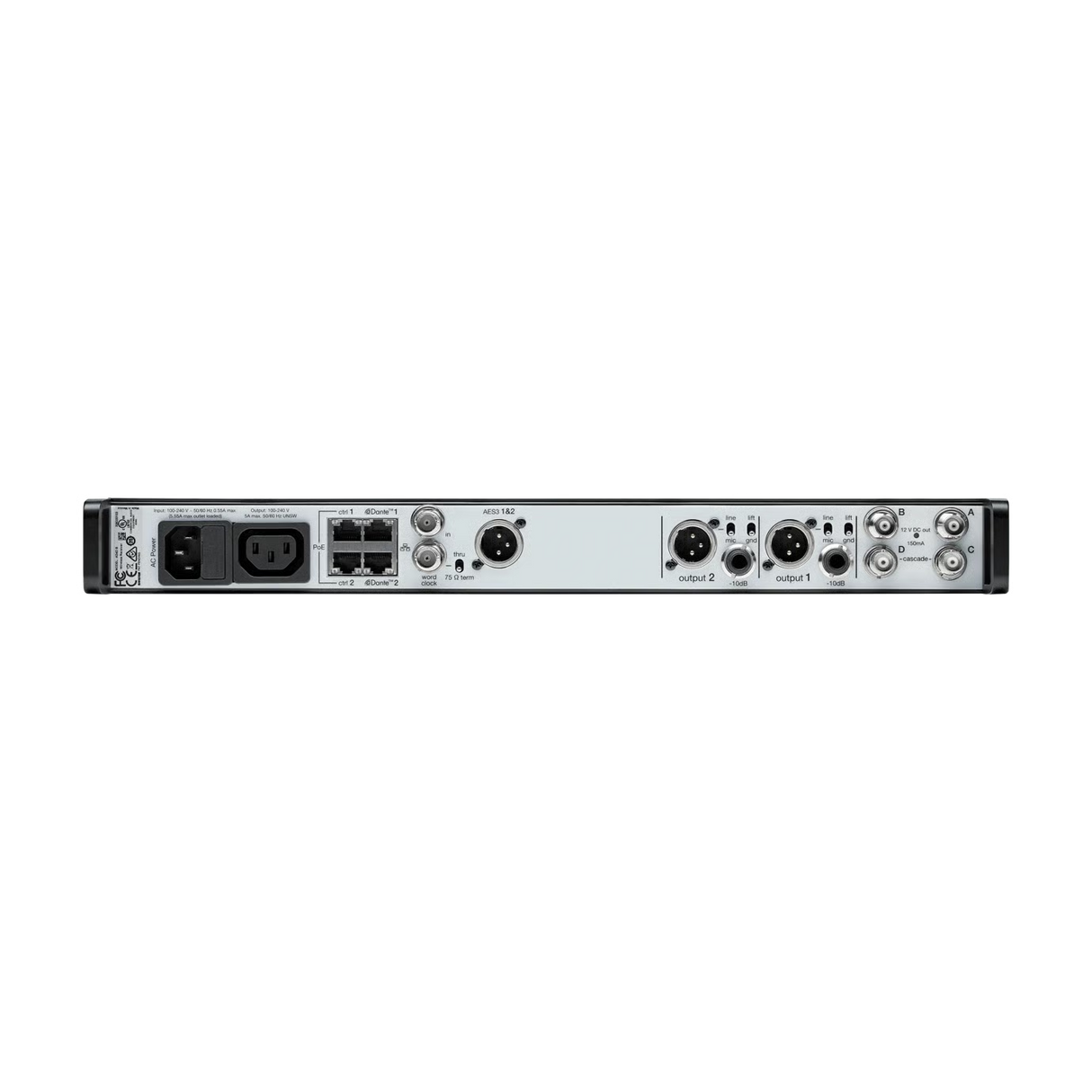 Shure AD4D Two-Channel Digital Wireless Receiver Microphones Shure
