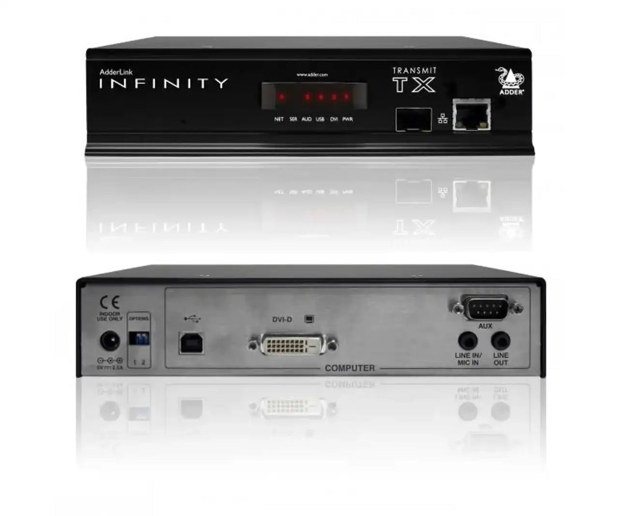 AdderLink Infinity ALIF1002T-US - Single-Link DVI USB 2.0 KVM Transmitter for IP Extension Video Transmitters Adder Technology