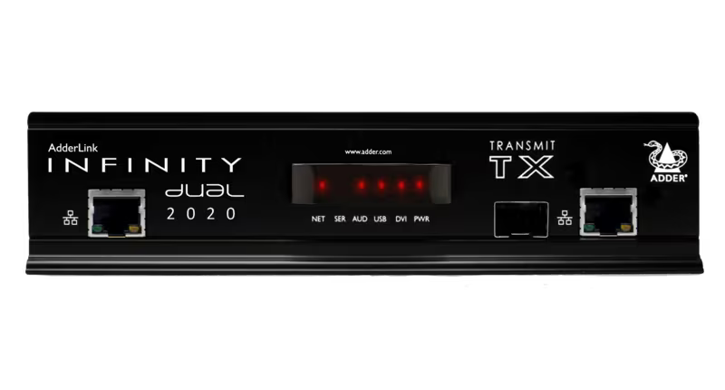 ADDERLink INFINITY Dual 2020 - Dual-Head KVM Extender over IP up to 20km KVM Switches Adder Technology