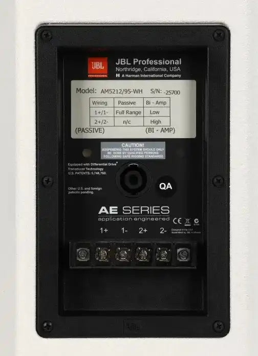 JBL AM5212/95 12" 2-Way Loudspeaker (90° x 50°, White) Speakers JBL Professional