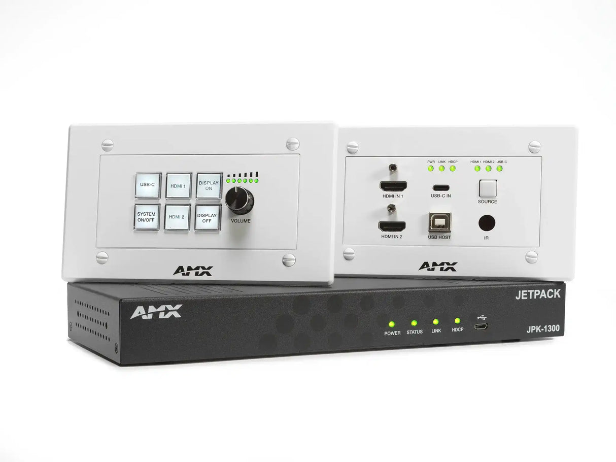 AMX JPK-1300-EK – Jetpack 3x1 4K Switching, HDBaseT Transport and Control Kit (Euro) Video Conferencing AMX