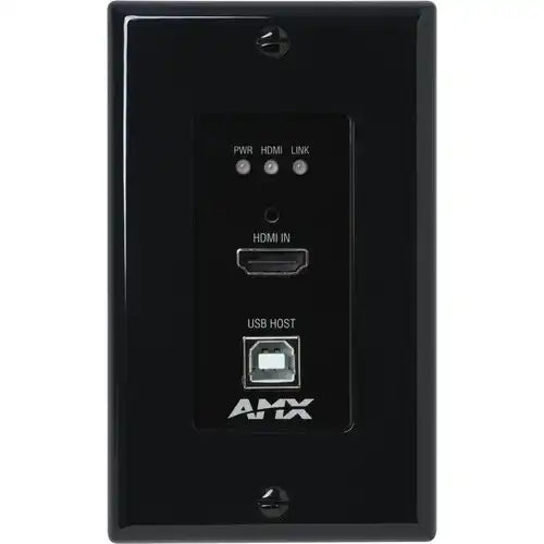AMX DX-TX-DWP-4K60-BL – DXLink 4K60 HDMI Decora Wallplate Transmitter (Black) Video Transmitters AMX