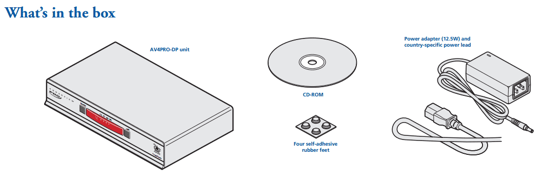 Adder AV4PRO-DP-US: 4-Port DisplayPort USB KVM Switch for Secure High-Res Video Control