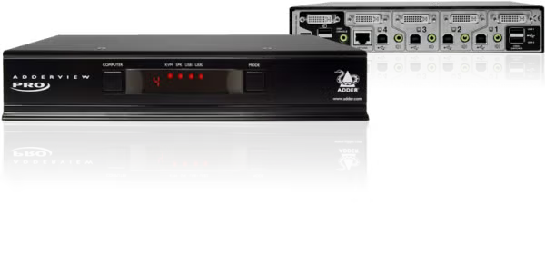 AdderView 4 Pro DVI KVM Switch: Secure 4-Port Dual/Triple/Quad-Head DVI Control