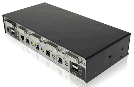 Adder AV4PRO-DVI-US: 4-Port DVI-I USB KVM Switch for Secure High-Res Video Sharing