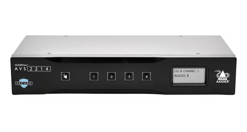 Adder AVS-2214 Secure 2-Port Dual-Head KVM Switch