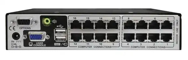 AdderView AVX1016-US: Secure 16-Port CATx KVM Switch for Single-User Server Control KVM Switches Adder Technology