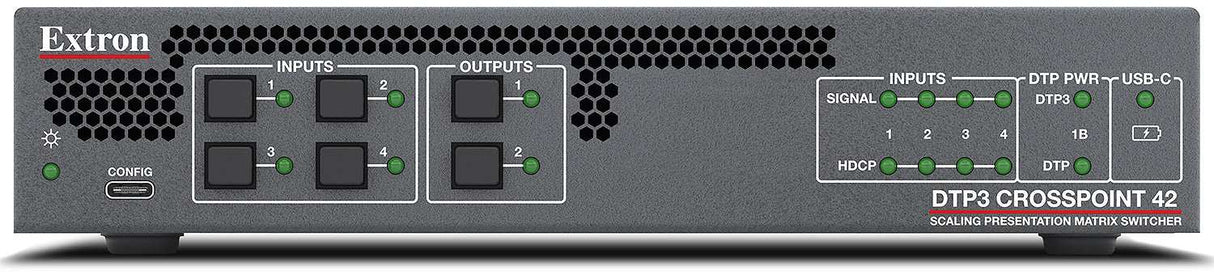 Extron DTP3 CrossPoint 42 USB - 4x2 Scaling Matrix Switcher with USB Data audio and video switches Extron