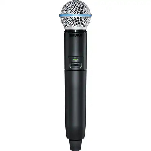 Shure GLXD2/B58A Handheld Transmitter with Beta 58A Microphone Capsule Microphones Shure