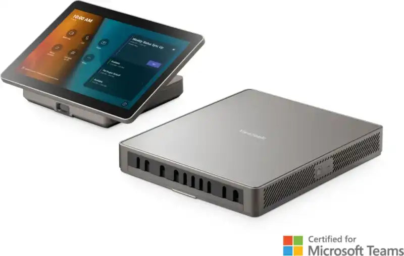 ViewSonic TeamJoin™ TRS10 Microsoft Teams Rooms Bundle – Computing Engine (MPC310-W31-TU) + 10.1" Touch Console (MRC1010-TN) with Intel 12th Gen Core, TPM 2.0, Windows 11 IoT, Direct HDMI Ingest, Human Presence Auto-On Interactive Displays ViewSonic