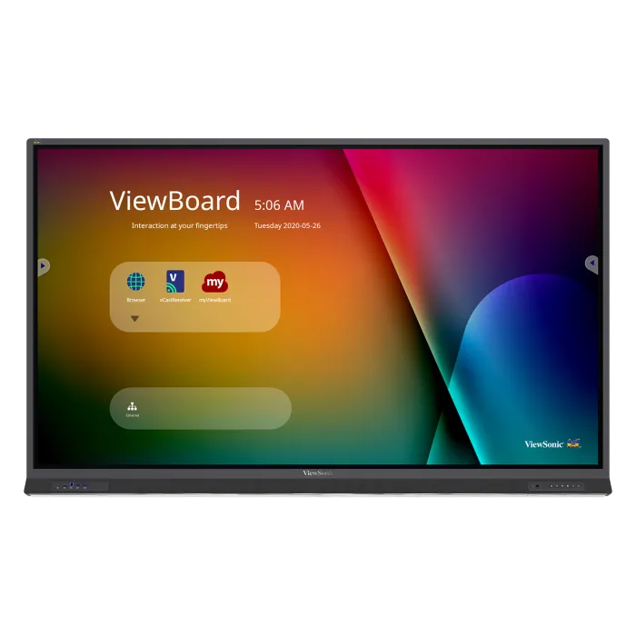 ViewSonic IFP8652-1TAA 86" TAA-Compliant 4K Interactive ViewBoard Display, 33-Point Multi-Touch, myViewBoard Suite, Beamforming Mic & 45W Soundbar, USB-C Connectivity, Upgradable to Android 11 for Government and Secure Environments Interactive Displays ViewSonic