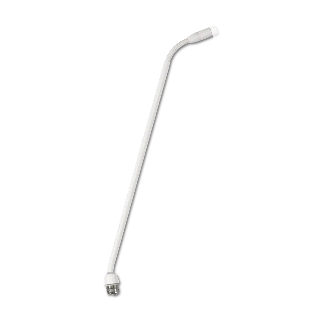 Shure MX410WLPDF/N Microflex 10" Low-Profile Dualflex Gooseneck Microphone Cardioid White Microphones Shure