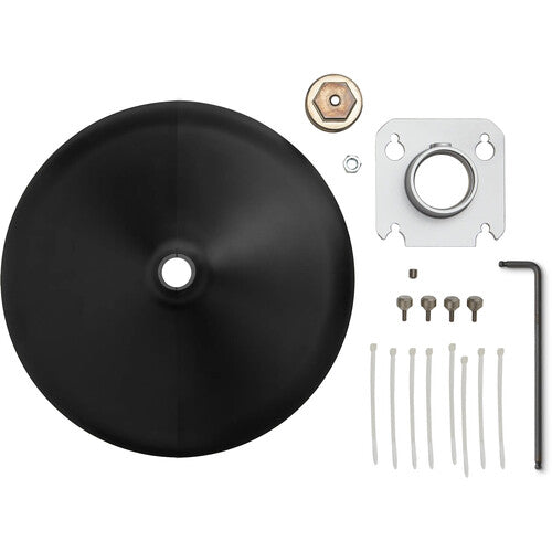 Shure MXA901B-R-PM-3/8-V Microflex Advance Ceiling Microphone 3/8-Inch Pole Mount Bundle (Black) Audio Conferencing Shure