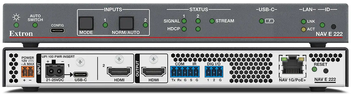 Extron NAV E 222 1G Pro AV over IP Switching Encoder with USB-C and HDMI Video Transmitters Extron