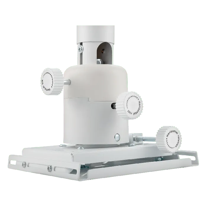 ViewSonic PJ-WMK-007 Universal Projector Ceiling Mount – 55 lbs Capacity, 19.7"-30.7" Adjustable Arms, White, Four Dual-Joint Supports. Projector Mounts ViewSonic