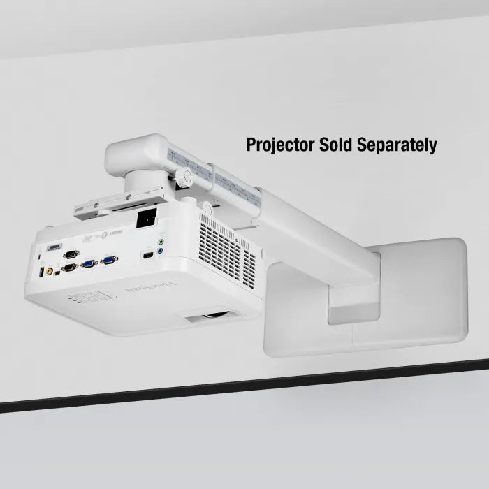 ViewSonic PJ-WMK-305 Universal Wall Mount Kit for Short Throw Projectors – Adjustable Arm 26"-50" (495-1250mm), 33 lbs Capacity, White, Compatible with PJD5/6, PS5/6, LS6, PX7 Series. Projector Mounts ViewSonic