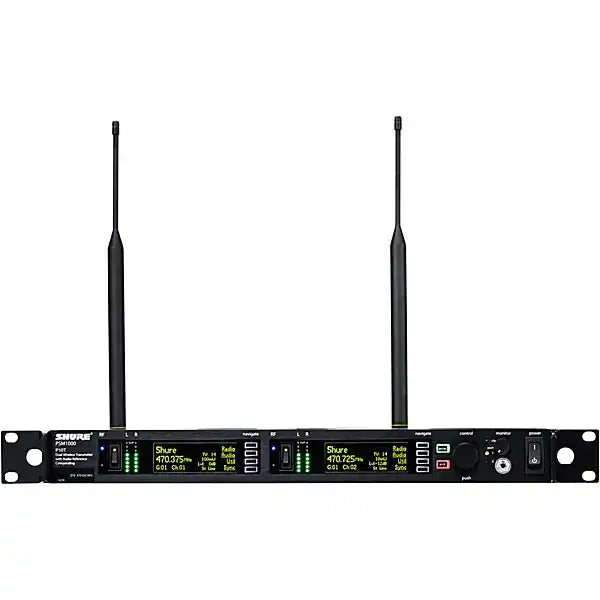 Shure PSM1000 Personal Monitor System with Dual Transmitter, Two Diversity Bodypack Receivers, and Two SE425 Earphones – Band G10 (470–542 MHz) Microphones Shure