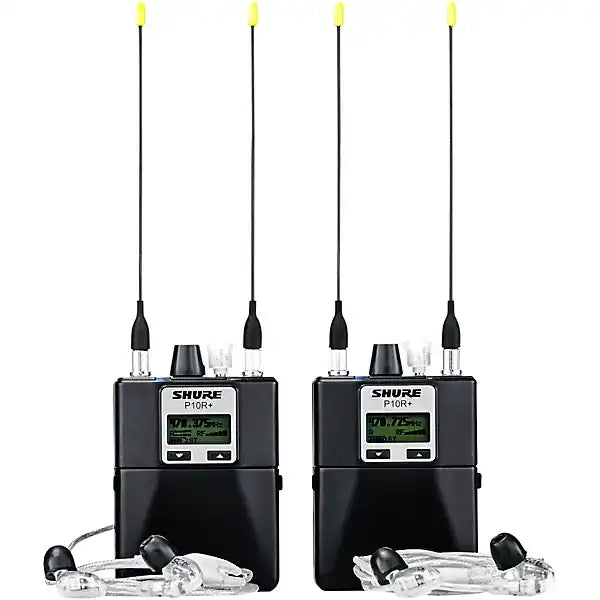Shure PSM1000 Personal Monitor System with Dual Transmitter, Two Diversity Bodypack Receivers, and Two SE425 Earphones – Band G10 (470–542 MHz) Microphones Shure