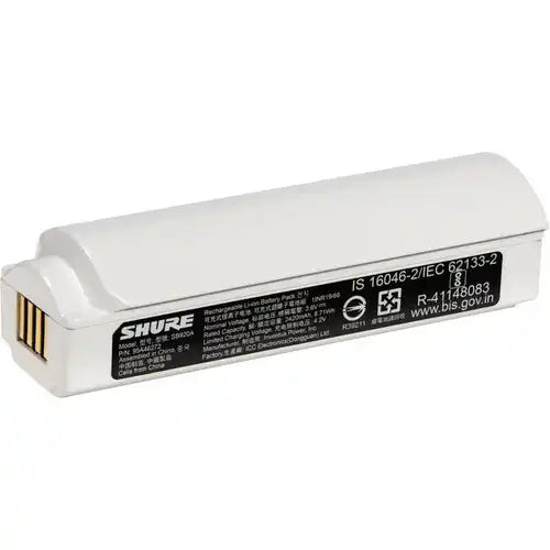 Shure SB920A Rechargeable Lithium-Ion Battery Microphones Shure