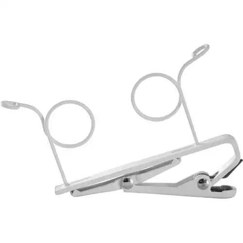 Shure RK187T2-W Dual Tie Clip - Professional White Lavalier Microphone Mounting Clips for Clothing Attachment (2-Pack) Microphones Shure