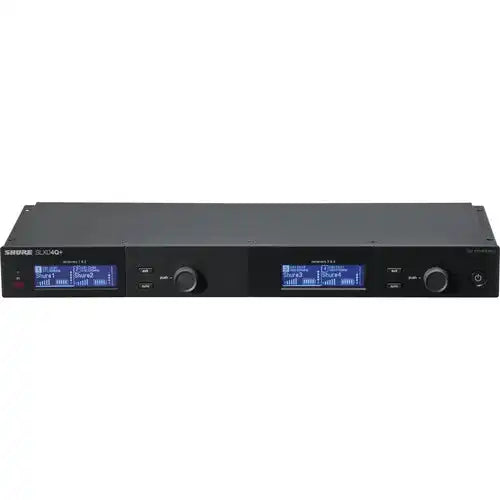 Shure SLXD4Q+ Quad Wireless Receiver – 4-Channel G57 Digital Rack Receiver Microphones Shure