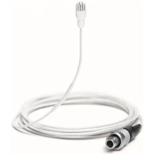 Shure TwinPlex TL45W/O-LEMO Omnidirectional Subminiature Lavalier Microphone – White, Low Sensitivity, 3-Pin LEMO Connector Microphones Shure