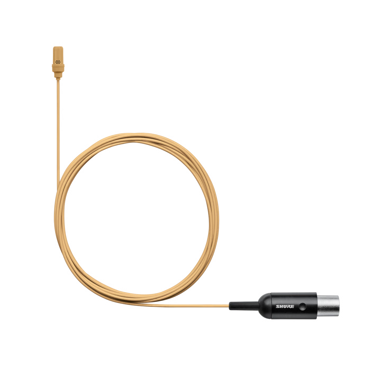 Shure UL4T/C-MTQG-A UniPlex Cardioid Subminiature Lavalier Microphone (Tan) Microphones Shure