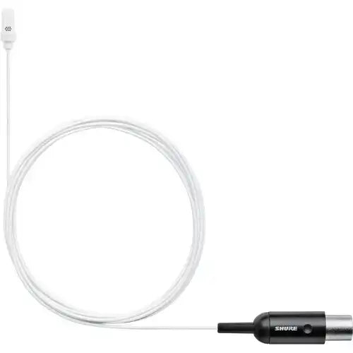 Shure UL4W/C-MTQG-A UniPlex Cardioid Subminiature Lavalier Microphone (White) Microphones Shure