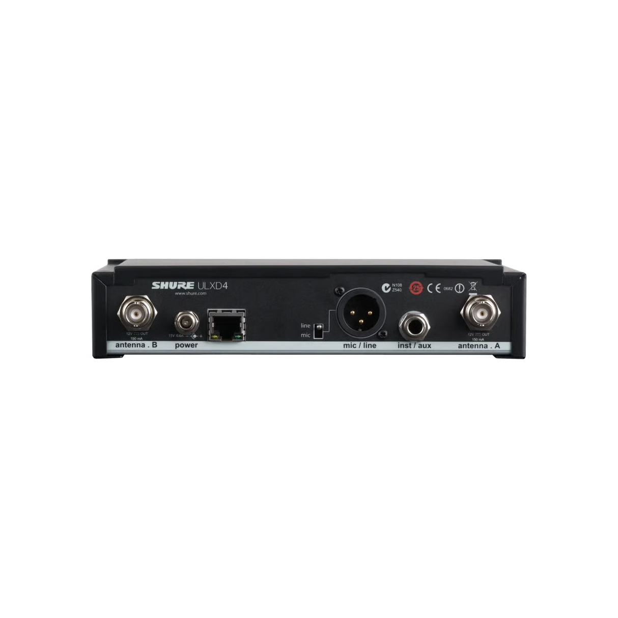 Shure ULXD4GV-G50 ULX-D Digital Wireless Receiver (G50 Band) Microphones Shure