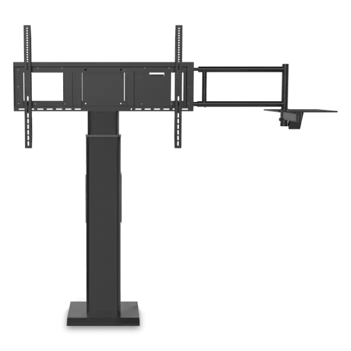 ViewSonic VB-STND-004 Motorized Fixed Floor Stand, Black, 22" Smooth Lift, ADA Compliant, VESA 400x400 to 800x600mm, Swing-Arm Tray for 55"-86" Displays up to 220lbs TV & Monitor Mounts ViewSonic
