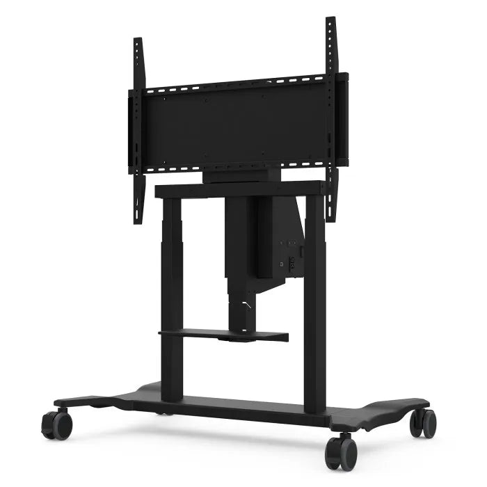 ViewSonic VB-STND-007 Electric Height Adjustable Mobile Cart, Black, 22" Motorized Lift, 360° Swivel, VESA 400x200 to 800x600mm, 15 lb Laptop Tray for 55"-86" Displays up to 165lbs TV & Monitor Mounts ViewSonic