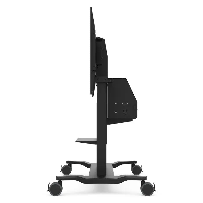 ViewSonic VB-STND-007 Electric Height Adjustable Mobile Cart, Black, 22" Motorized Lift, 360° Swivel, VESA 400x200 to 800x600mm, 15 lb Laptop Tray for 55"-86" Displays up to 165lbs TV & Monitor Mounts ViewSonic