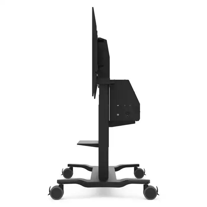 ViewSonic VB-STND-007 Electric Height Adjustable Mobile Cart, Black, 22" Motorized Lift, 360° Swivel, VESA 400x200 to 800x600mm, 15 lb Laptop Tray for 55"-86" Displays up to 165lbs TV & Monitor Mounts ViewSonic