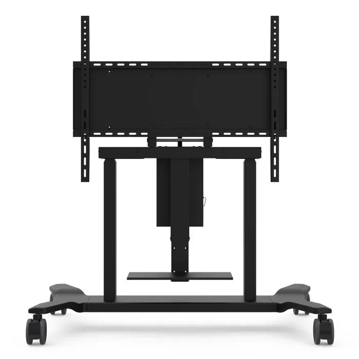 ViewSonic VB-STND-008 Motorized Height Adjustable Mobile Cart, Black, 22" Smooth Lift, 0-90° Tilt, 360° Swivel, VESA 400x200 to 800x600mm, Storage Tray for 55"-86" Displays up to 165lbs TV & Monitor Mounts ViewSonic