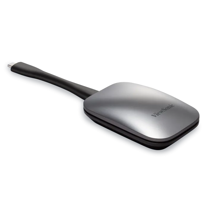 ViewSonic VB-WPS-001 ViewBoard Cast Button - USB-C Wireless Presentation Dongle, 4-User Split-Screen, Touchback Control, Dual-Band Wi-Fi, WPA2 Enterprise Encryption, Grey/Black ViewSonic