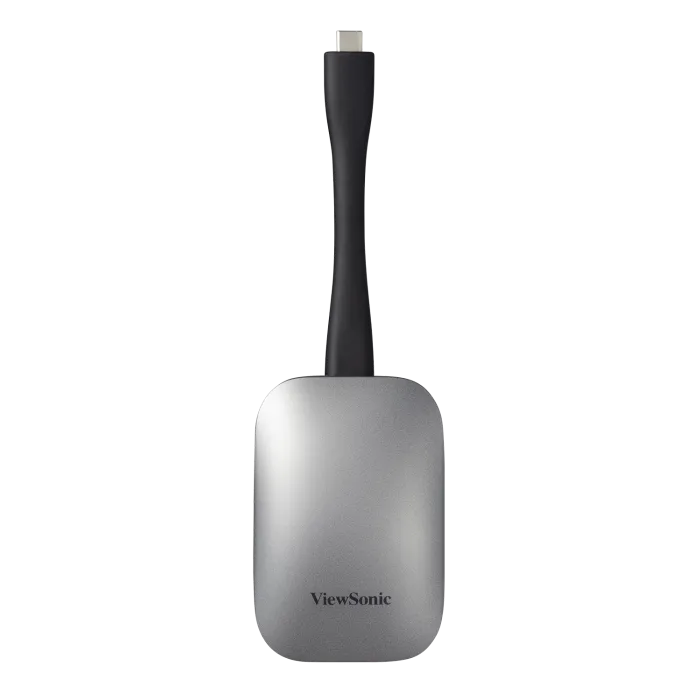 ViewSonic VB-WPS-001 ViewBoard Cast Button - USB-C Wireless Presentation Dongle, 4-User Split-Screen, Touchback Control, Dual-Band Wi-Fi, WPA2 Enterprise Encryption, Grey/Black ViewSonic