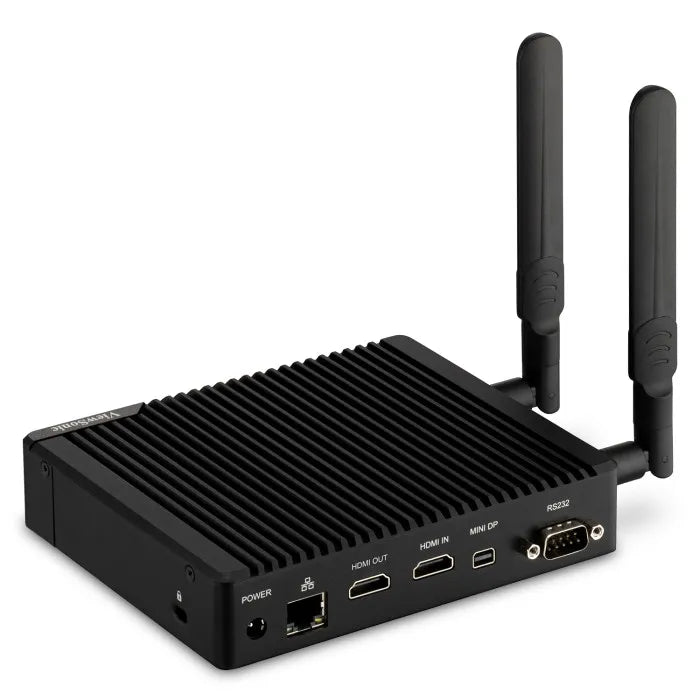 ViewSonic VBS200-A ViewBoard Smart AV Controller - Black, vCast License, 4K HDMI 2.0 Out, RS232, PoE, Wi-Fi Built-In, Quad-Core CPU ViewSonic