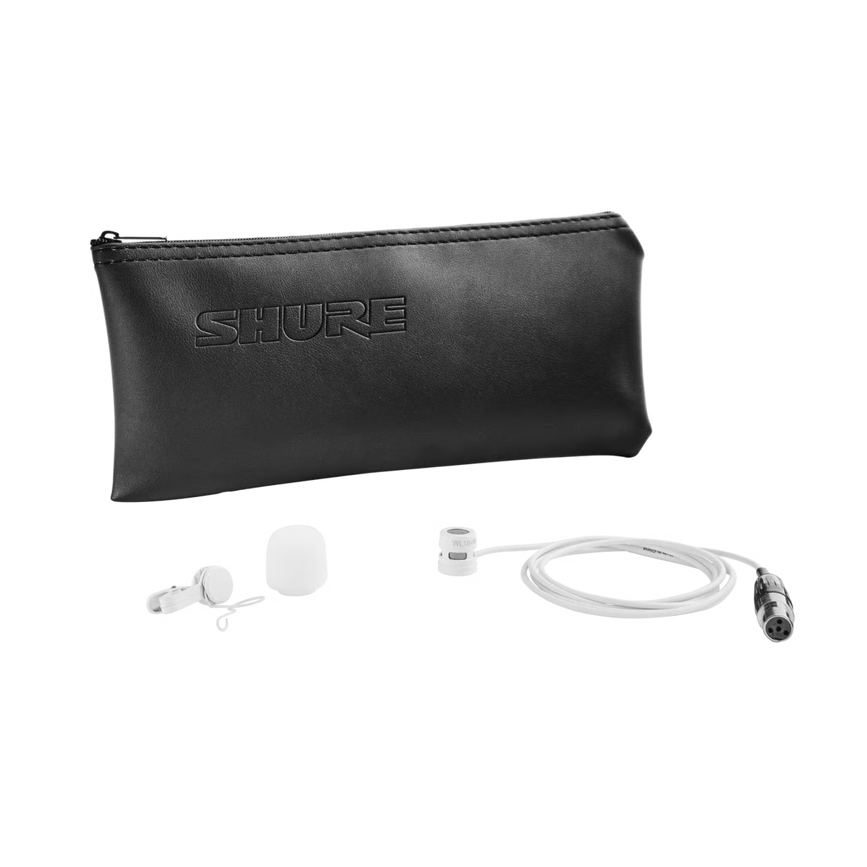 Shure WL184MW/S-TQG Microflex Miniature Supercardioid Lavalier Microphone (White, TQG/TA4F) Microphones Shure