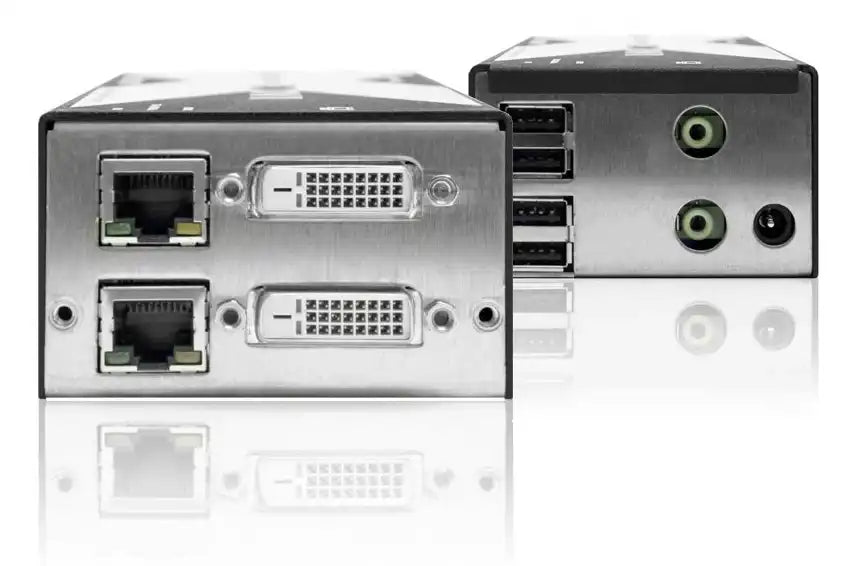 AdderLink X-DVIPRO-MS2-US - Dual-Head DVI/HDMI Video, USB 2.0 and Audio Extender over CATx up to 150ft KVM Switches Adder Technology