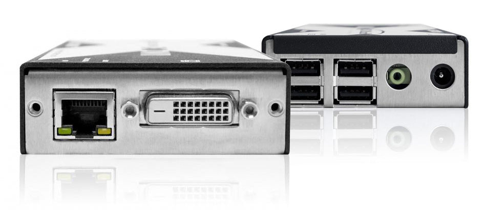 AdderLink X-DVIPRO-US - Single-Link DVI USB KVM Extender for High-Resolution Video over CATx up to 220ft