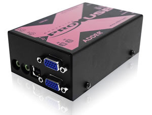 AdderLink X-USB-PRO-MS2-US - Dual VGA Video, Stereo Audio and 4-Port USB 2.0 Extender over CATx up to 1000ft