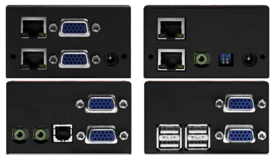 AdderLink X-USB-PRO-MS2-US - Dual VGA Video, Stereo Audio and 4-Port USB 2.0 Extender over CATx up to 1000ft