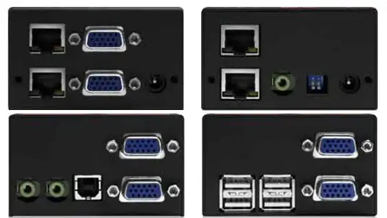 AdderLink X-USB-PRO-MS2-US - Dual VGA Video, Stereo Audio and 4-Port USB 2.0 Extender over CATx up to 1000ft KVM Switches Adder Technology
