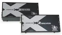 AdderLink X2-DA-SILVER-US - Dual-Access CATx PS/2 KVM Extender with RS232 for Extended Reach KVM Switches Adder Technology