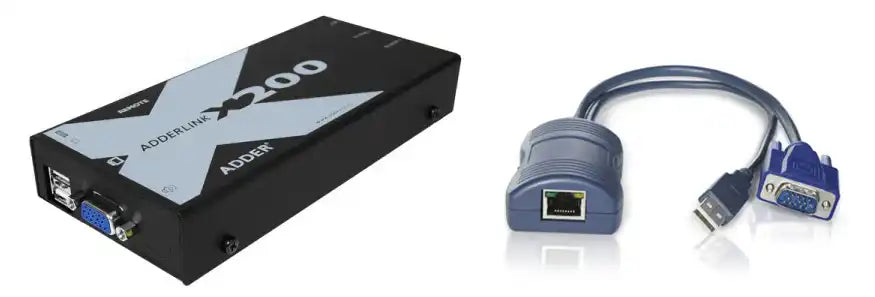 AdderLink X200-USB/P-US - Dual-Port USB KVM Extender Kit for VGA Video over CATx up to 650ft KVM Switches Adder Technology