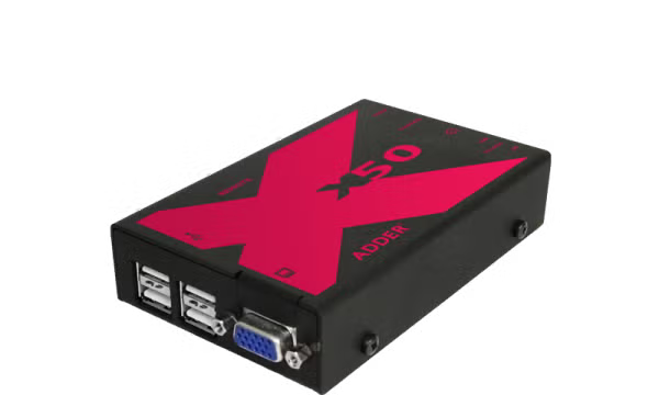 AdderLink X50 - Lossless USB KVM Extender for VGA Video, Audio and Peripherals over CATx up to 150ft